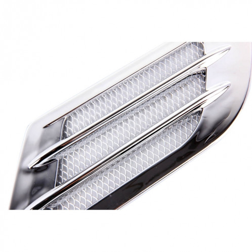 2pcs style euro en métal flux d'air décoratif entrée turbo capuchon capot couvercle de ventilation latérale avec autocollant auto-adhésif (argent) SH915S687-06