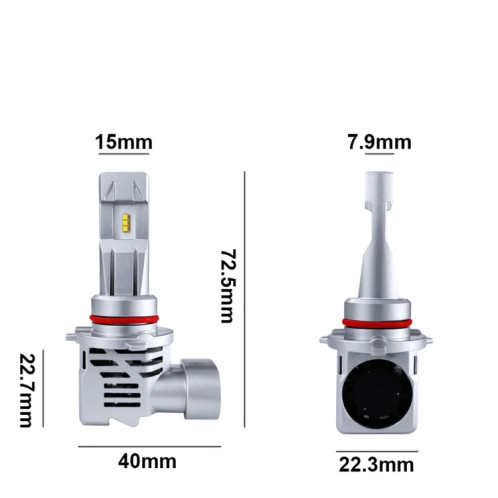 2 PCS M3 9005 / HB3 / H10 DC9-32V / 17W / 6500K / 2000LM IP68 lampes de phare de voiture LED (blanc froid) SH80LW252-010