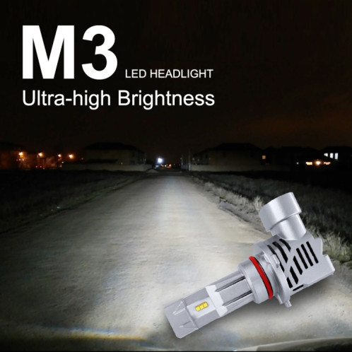 2 PCS M3 9005 / HB3 / H10 DC9-32V / 17W / 6500K / 2000LM IP68 lampes de phare de voiture LED (blanc froid) SH80LW252-010