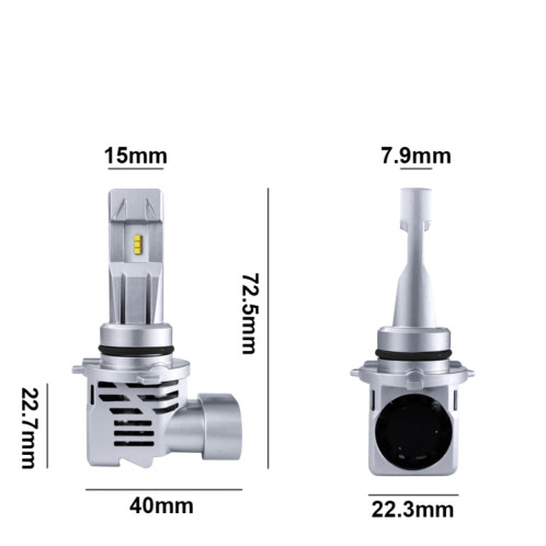 2 PCS M3 9006 / HB4 DC9-32V / 17W / 6500K / 2000LM IP68 lampes de phare de voiture LED (blanc froid) SH81LW1583-010