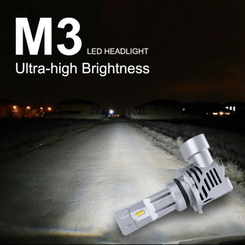 2 PCS M3 9006 / HB4 DC9-32V / 17W / 6500K / 2000LM IP68 lampes de phare de voiture LED (blanc froid) SH81LW1583-010