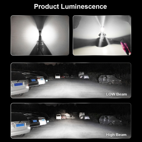 2 PCS M3 H4 DC9-32V / 17W / 6500K / 2000LM IP68 lampes de phare de voiture LED (blanc froid) SH82LW1130-010