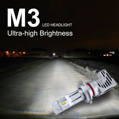 2 PCS M3 H7 DC9-32V / 17W / 6500K / 2000LM IP68 lampes de phare de voiture LED (blanc froid) SH83LW736-010