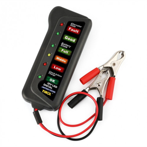 TIROL T16897 12V testeur automatique d'alternateur de batterie numérique de voiture 6 LED affichage de lumières SH0303584-010