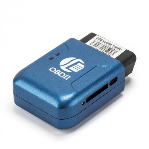 TK206 GPS OBD2 en temps réel GSM Quadri-bande Anti-vol Alarme de vibration GSM GPRS Mini GPS Tracker de voiture (bleu) SH322L1692-08