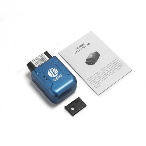 TK206 GPS OBD2 en temps réel GSM Quadri-bande Anti-vol Alarme de vibration GSM GPRS Mini GPS Tracker de voiture (bleu) SH322L1692-08