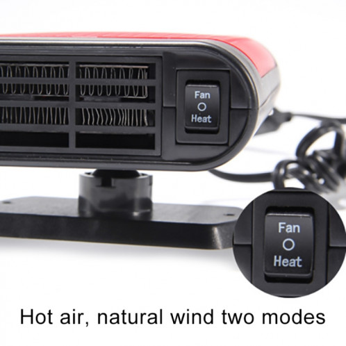 Chauffage de voiture Ventilateur de refroidissement à chaud Pare-brise Dégivreur DC 12V, Version ordinaire (Rouge) SH837R1128-07