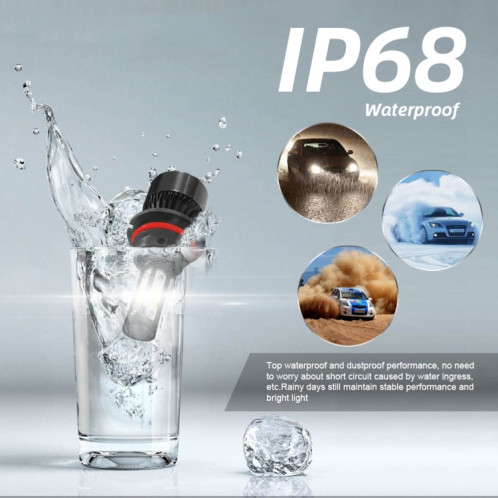 2 PCS S2 9007 / HB5 DC9-36V / 25W / 6000K / 2500LM IP68 lampes de phare de voiture LED (blanc froid) SH39LW328-08