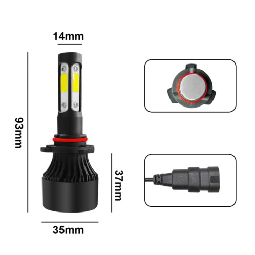 2 PCS S2 9006 / HB4 DC9-36V / 25W / 6000K / 2500LM IP68 lampes de phare de voiture LED (blanc froid) SH40LW1507-08