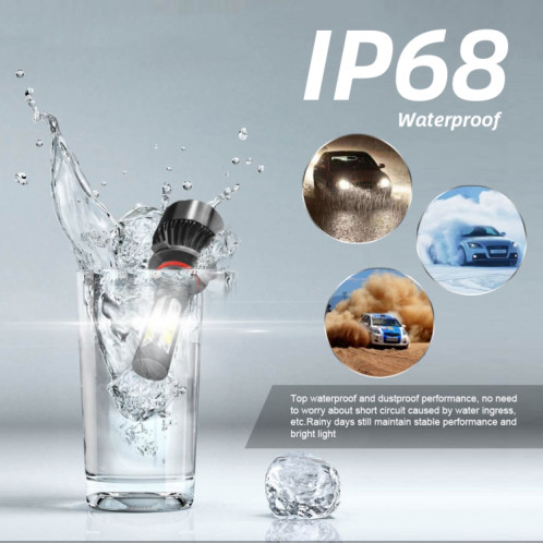 2 PCS S2 9006 / HB4 DC9-36V / 25W / 6000K / 2500LM IP68 lampes de phare de voiture LED (blanc froid) SH40LW1507-08