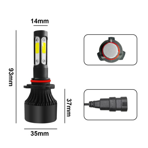 2 PCS S2 9005 / HB3 / H10 DC9-36V / 25W / 6000K / 2500LM IP68 lampes de phare de voiture LED (blanc froid) SH41LW1333-08