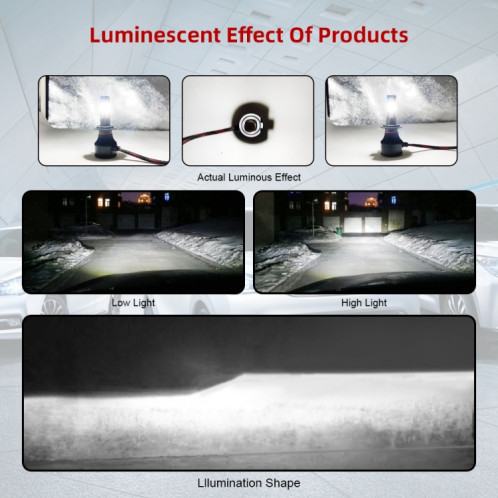 2 PCS S2 9005 / HB3 / H10 DC9-36V / 25W / 6000K / 2500LM IP68 lampes de phare de voiture LED (blanc froid) SH41LW1333-08
