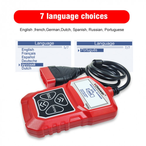 Outil de diagnostic de scanner OBD2 de lecteur de code de KONNWEI KW309 V309 V310 MS309 (rouge) SK093R1534-018