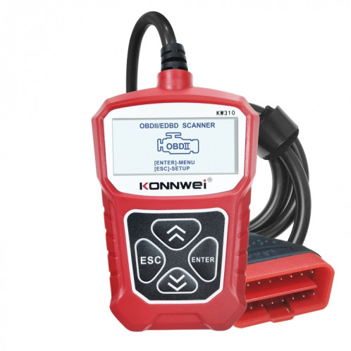 KONNWEI KW310 OBD lecteur de code de détecteur de défaut de voiture ELM327 OBD2 Scanner outil de diagnostic (rouge) SK094R701-017