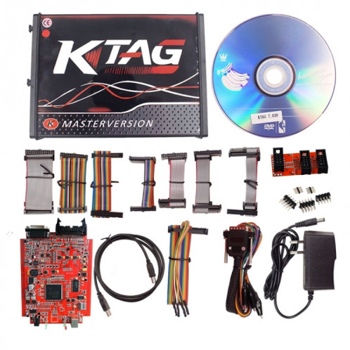 KTAG V7.020 outil de programmation d'ECU de carte PCB rouge jeton illimité, prise ue SH10991438-012