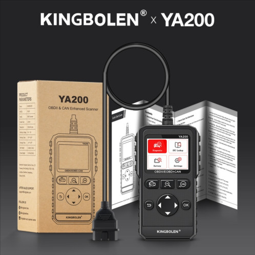 KINGBOLEN YA200 OBD2 Outil de diagnostic de défaut de voiture Analyseur de défaut SH1534244-010