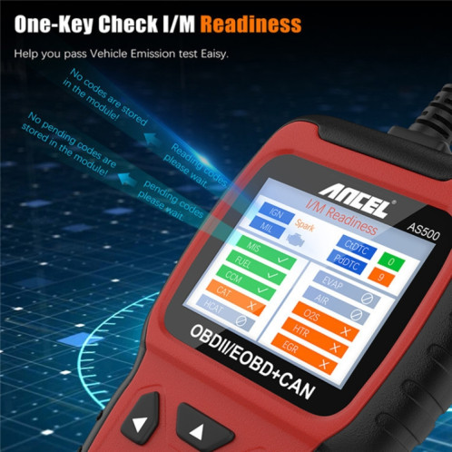 Outil de diagnostic de voiture de lecteur de moteur de scanner d'Ancel AS500 OBDII SH16561416-08