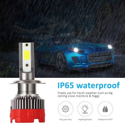 2 PCS EV18 H7 DC9-30V 20W 6000K 2500LM lampes de phare de voiture LED SH209266-011