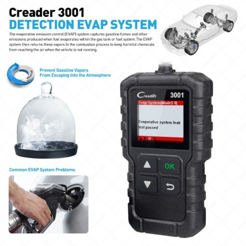 Lancez l'outil de Diagnostic de détecteur de défaut OBD2 de lecteur de Code d'écran de couleur de voiture de Creader CR3001 SH2118296-012