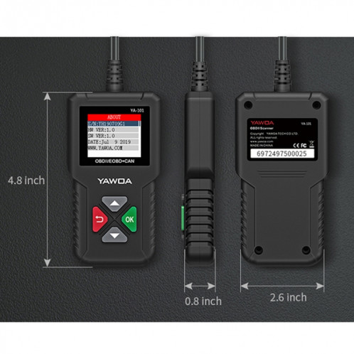 YA101 Mini lecteur de code de voiture OBD2 outil de diagnostic de détecteur de défaut SH21251387-010