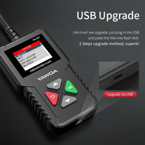 YA101 Mini lecteur de code de voiture OBD2 outil de diagnostic de détecteur de défaut SH21251387-010