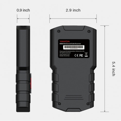 Outil de diagnostic de détecteur de défaut OBD2 de mini lecteur de code de voiture YA201 SH21261416-014