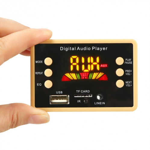 Voiture 5V écran couleur Audio lecteur MP3 carte décodeur Radio FM carte TF USB, avec fonction Bluetooth et télécommande SH22641060-05