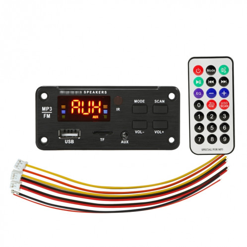 Voiture 5V écran couleur affichage Bluetooth 5.0 Audio lecteur MP3 carte décodeur Radio FM carte TF USB 3.5mm AUX, avec télécommande SH2266995-05