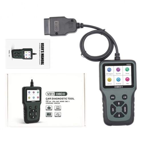 Détecteur de défaut de voiture à écran couleur Scanner V311 OBD2 8 ~ 36 V, prend en charge le chinois / anglais / français / allemand SH22761974-07