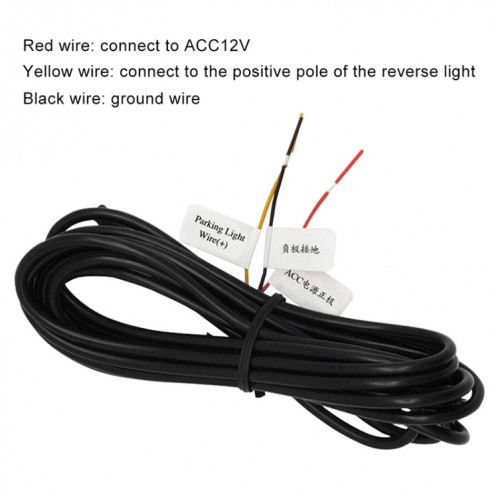 Caméra d'angle mort grand angle de recul de vue arrière sans fil de voiture WiFi SH234228-09
