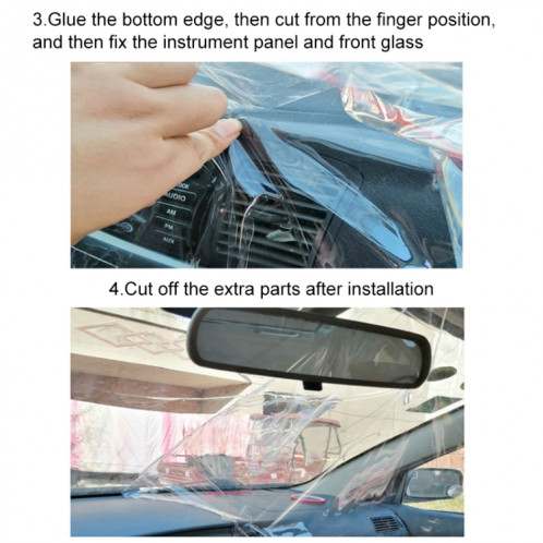 Film protecteur anti-salive transparent de bouclier anti-pulvérisation de quarantaine de voiture, siège du conducteur universel SH2379901-07