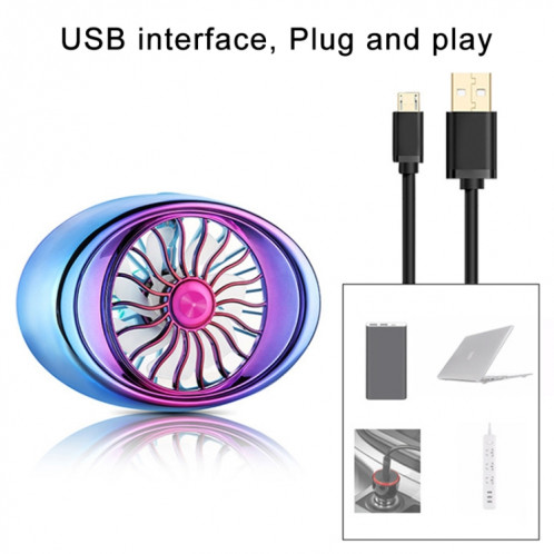 Ventilateur de ventilation de voiture Interface USB multifonction Lampe LED Ventilateur portable SH631C418-011