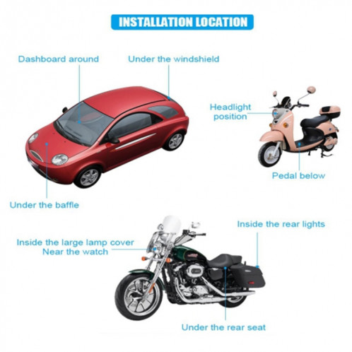 TK300 3G GPS / GPRS / GSM traqueur GPS de suivi de véhicule de camion de voiture en temps réel avec batterie et relais SH27141007-015