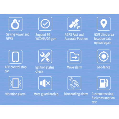 TK300 3G GPS / GPRS / GSM traqueur GPS de suivi de véhicule de camion de voiture en temps réel avec batterie et relais SH27141007-015