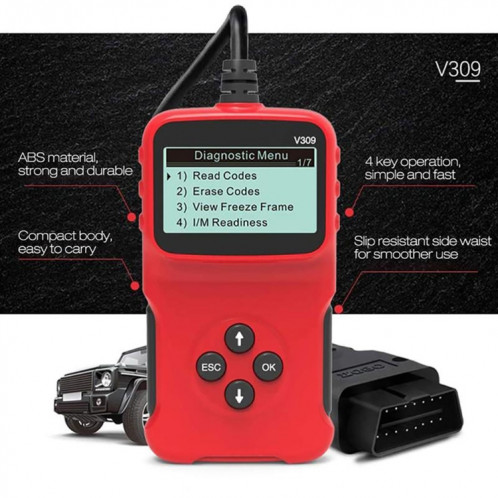 V309 voiture Portable OBD2 Scanner outil de Diagnostic de voiture OBD 2 Scanner automobile lecteur de Code OBD SH3140836-08