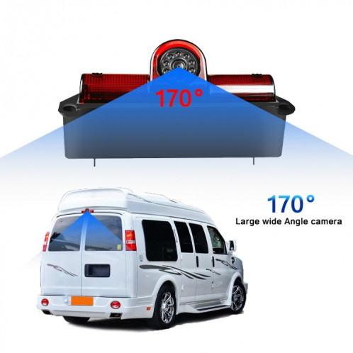 PZ467 voiture étanche 170 degrés caméra de vue de feu de freinage + moniteur de vue arrière 7 pouces pour Chevrolet SH3401824-012