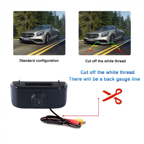 PZ469 voiture étanche 170 degrés caméra de vue de feu de freinage pour Nissan N200 2010-2017 SH34041712-011