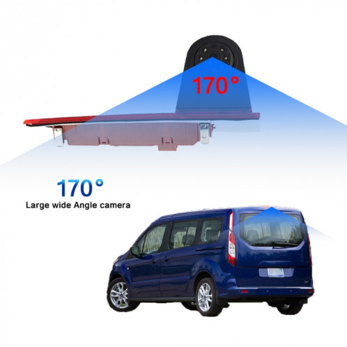 PZ477 voiture étanche 170 degrés caméra de vue de feu de freinage pour Ford Transit Custom SH3420672-011