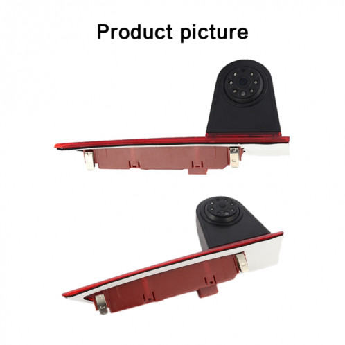PZ477 voiture étanche 170 degrés caméra de vue de feu de freinage + moniteur de vue arrière 7 pouces pour Ford Transit personnalisé SH34211170-012
