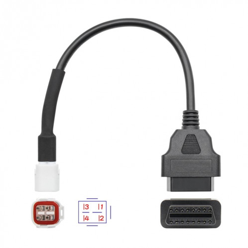 Câble de connecteur moto OBD femelle à 4PIN pour Yamaha SH35321-04