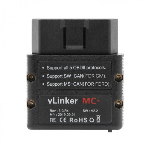 Détecteur de diagnostic de défaut OBD de voiture VLINKER MC + V2.2 Bluetooth 4.0 SH35451253-012