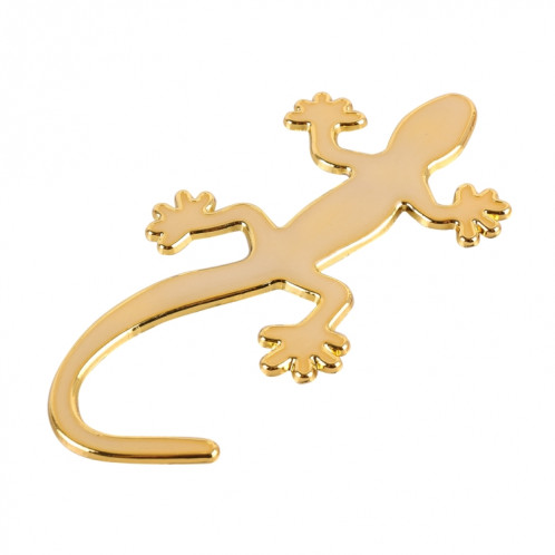 Autocollant décoratif lumineux de voiture en métal de forme de gecko (or) SH634J917-06