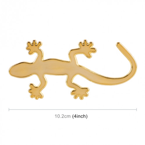 Autocollant décoratif lumineux de voiture en métal de forme de gecko (or) SH634J917-06
