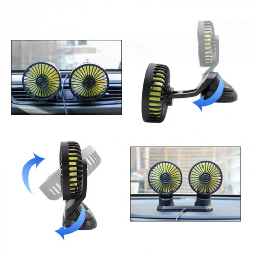 Appareils électriques de voiture, F404 Ventilateur de refroidissement électrique de la console USB à double tête avec aromathérapie SH3822323-07