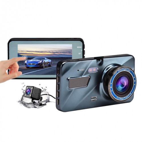 4 pouces écran tactile voiture 2.5d HD 1080P double enregistrement enregistreur d'enregistrement DVR support de stationnement de stationnement / enregistrement en boucle SH3910616-08