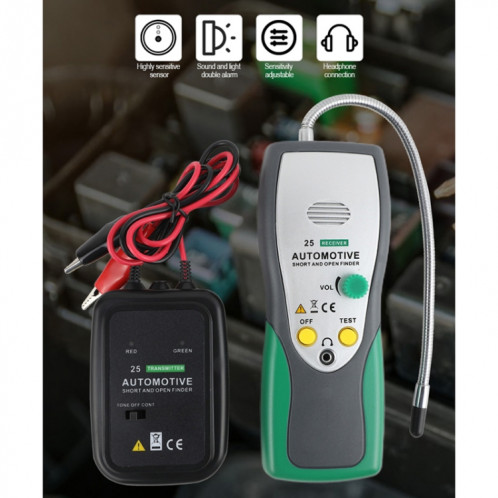 DUOYI DY25 Testeur de voitures Cable courte et ouvert de circuit Testeur Tester Tracer Diagnostic Tone Line Finder SH4494272-08