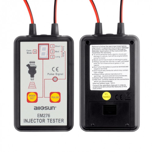 Testeur d'injecteur de carburant de voiture EM276 4 Touche de diagnostic de système de carburant en mode PLUSE SH45691835-08