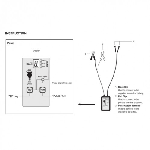 Testeur d'injecteur de carburant de voiture EM276 4 Touche de diagnostic de système de carburant en mode PLUSE SH45691835-08