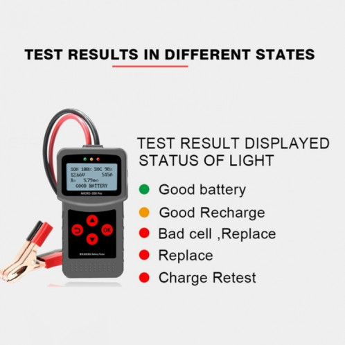 Micro-200 pro Battery Testeur de batterie Pile Résistance interne Analyseur de sauvetage SH45711135-09