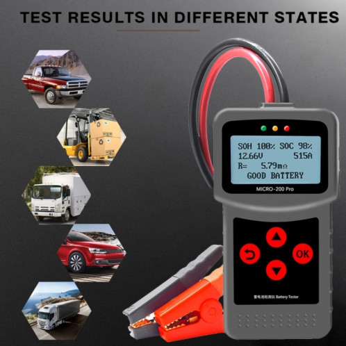Micro-200 pro Battery Testeur de batterie Pile Résistance interne Analyseur de sauvetage SH45711135-09
